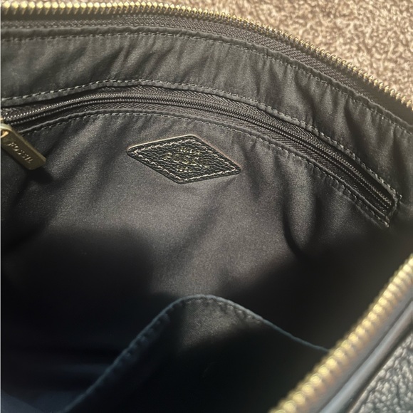 Fossil Emma Crossbody Purse Black Pebbled Leather Bag - Picture 8 of 14